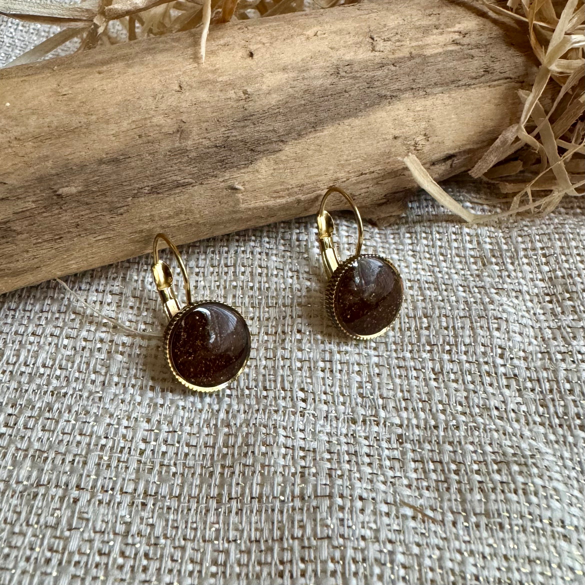 Boucles d'oreilles 'Doya' — vue 3 — bijou artisanal Tipoïa Bijoux