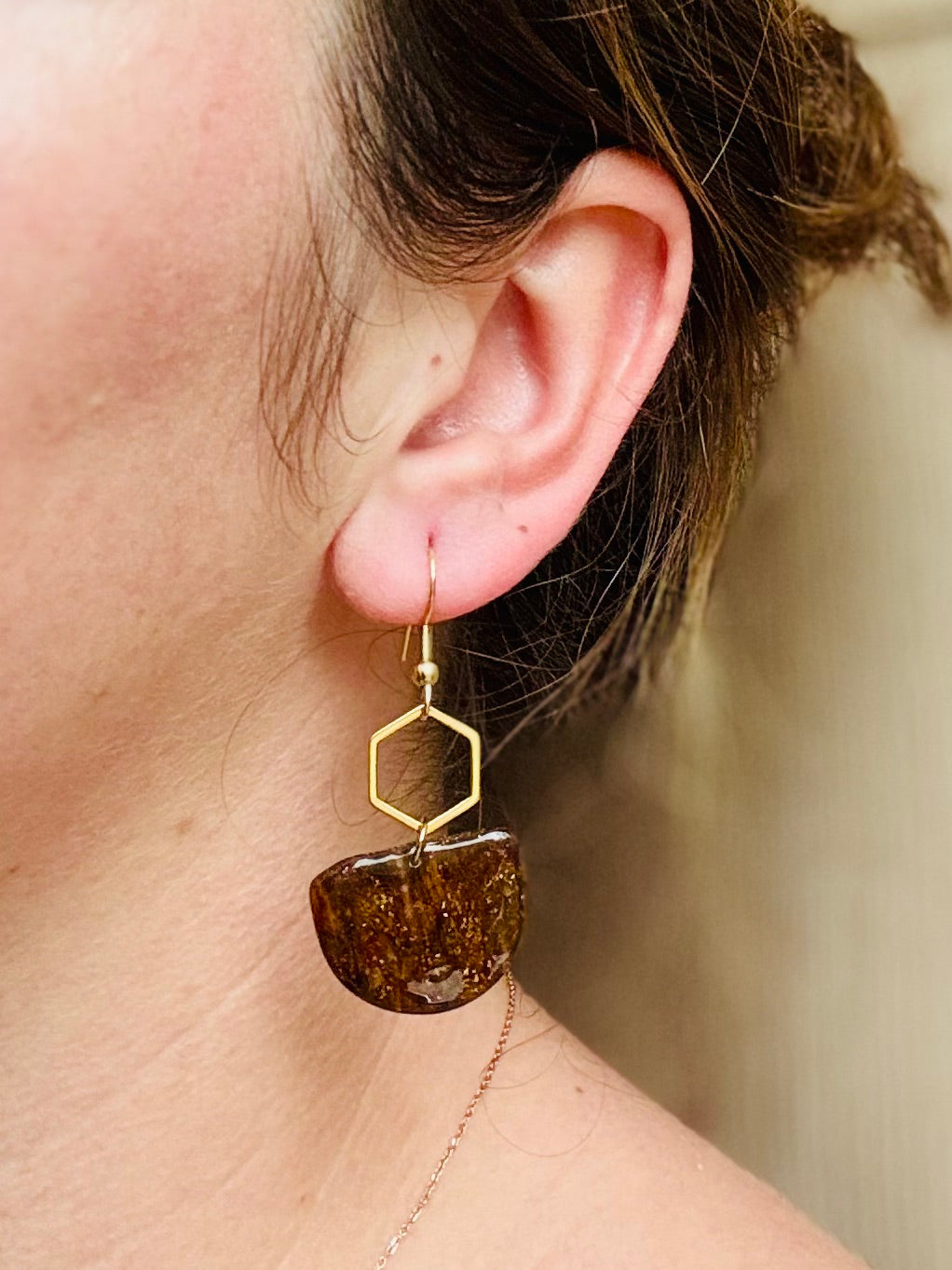 Boucles d'oreilles 'Lyra Oxa' — bijou artisanal Tipoïa Bijoux
