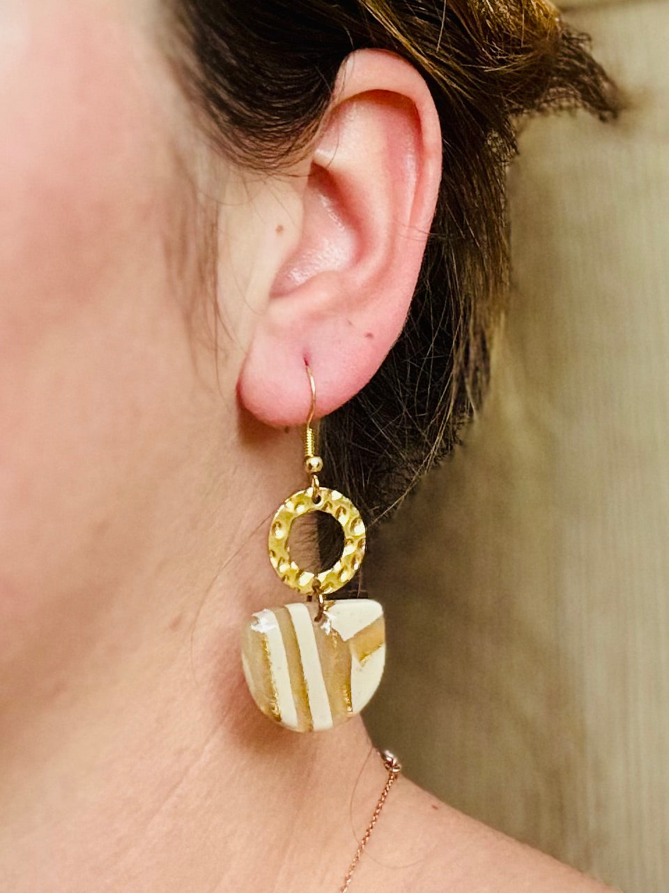 Boucles d'oreilles 'Lyra' — bijou artisanal Tipoïa Bijoux