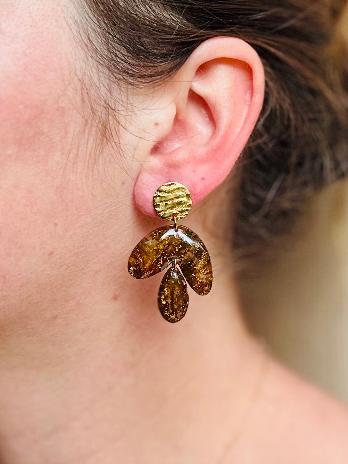 Boucles d'oreilles 'Zila' — bijou artisanal Tipoïa Bijoux