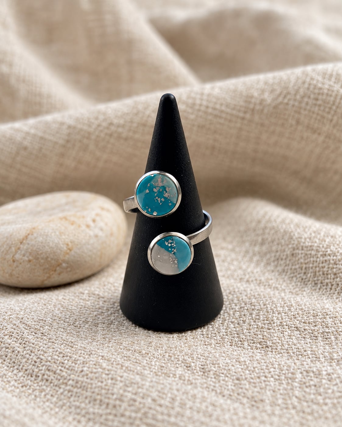 Bague Ajustable - vue 5 - bijou artisanal Tipoïa Bijoux