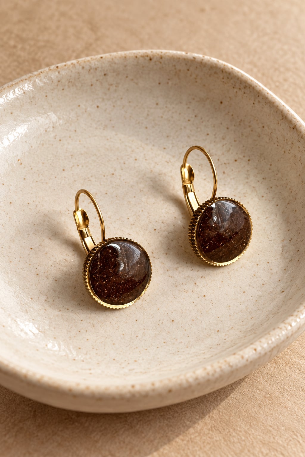 Boucles d'oreilles 'Doya' - vue 3 - bijou artisanal Tipoïa Bijoux