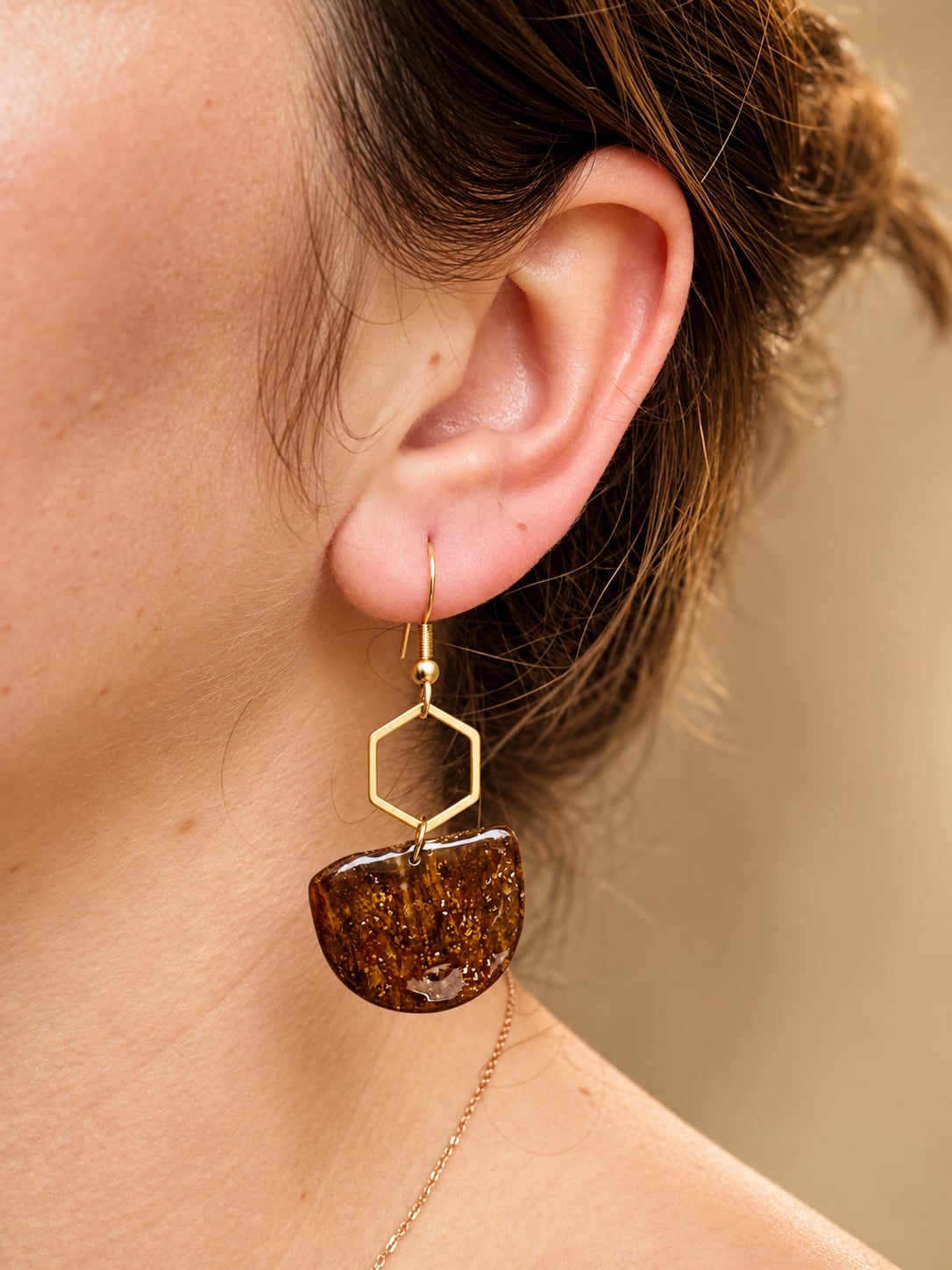 Boucles d'oreilles 'Lyra Oxa' - bijou artisanal Tipoïa Bijoux