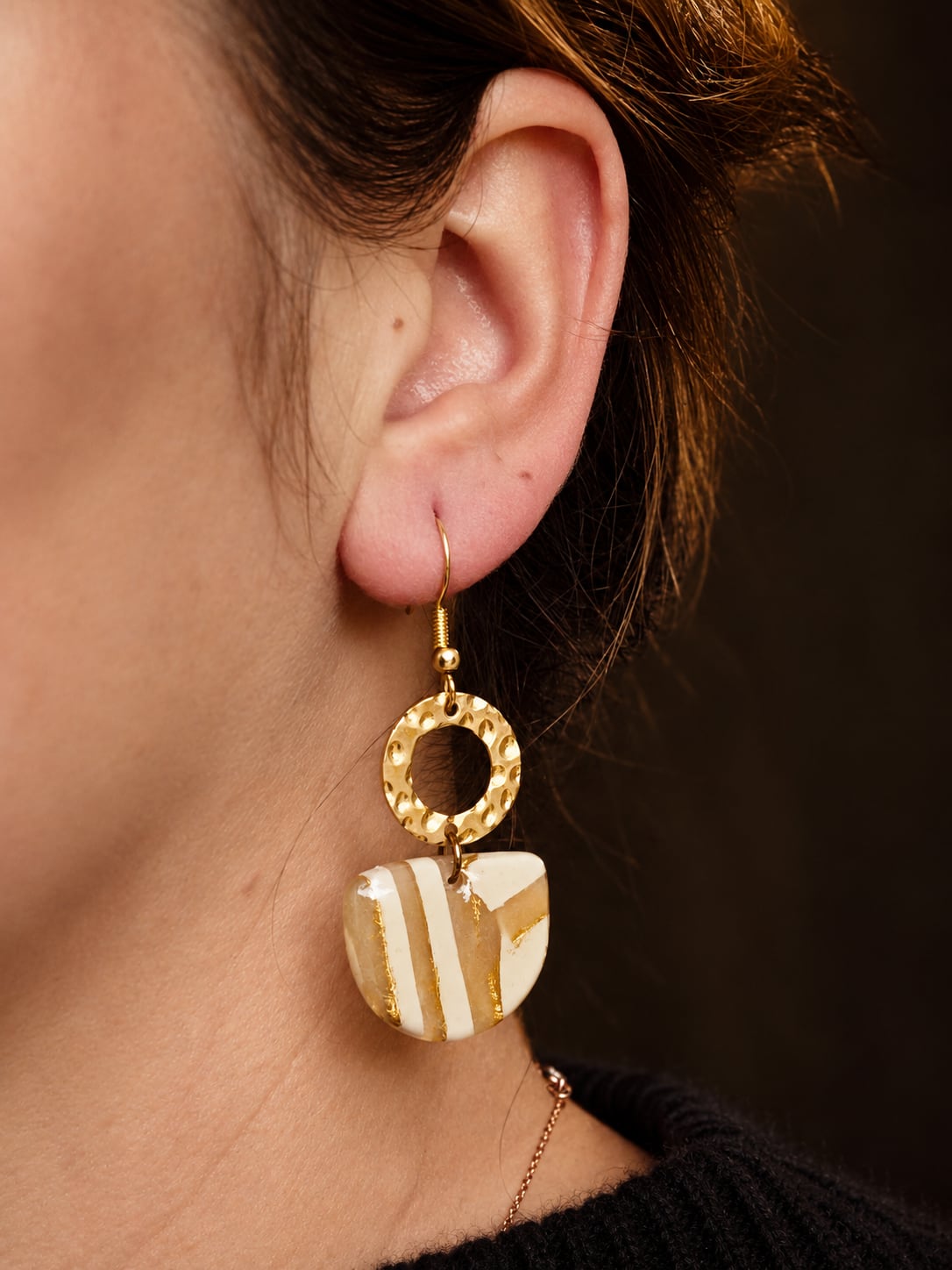 Boucles d'oreilles 'Lyra' - bijou artisanal Tipoïa Bijoux