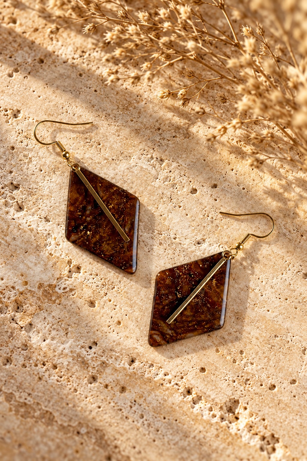 Boucles d'oreilles 'Sola' - vue 2 - bijou artisanal Tipoïa Bijoux
