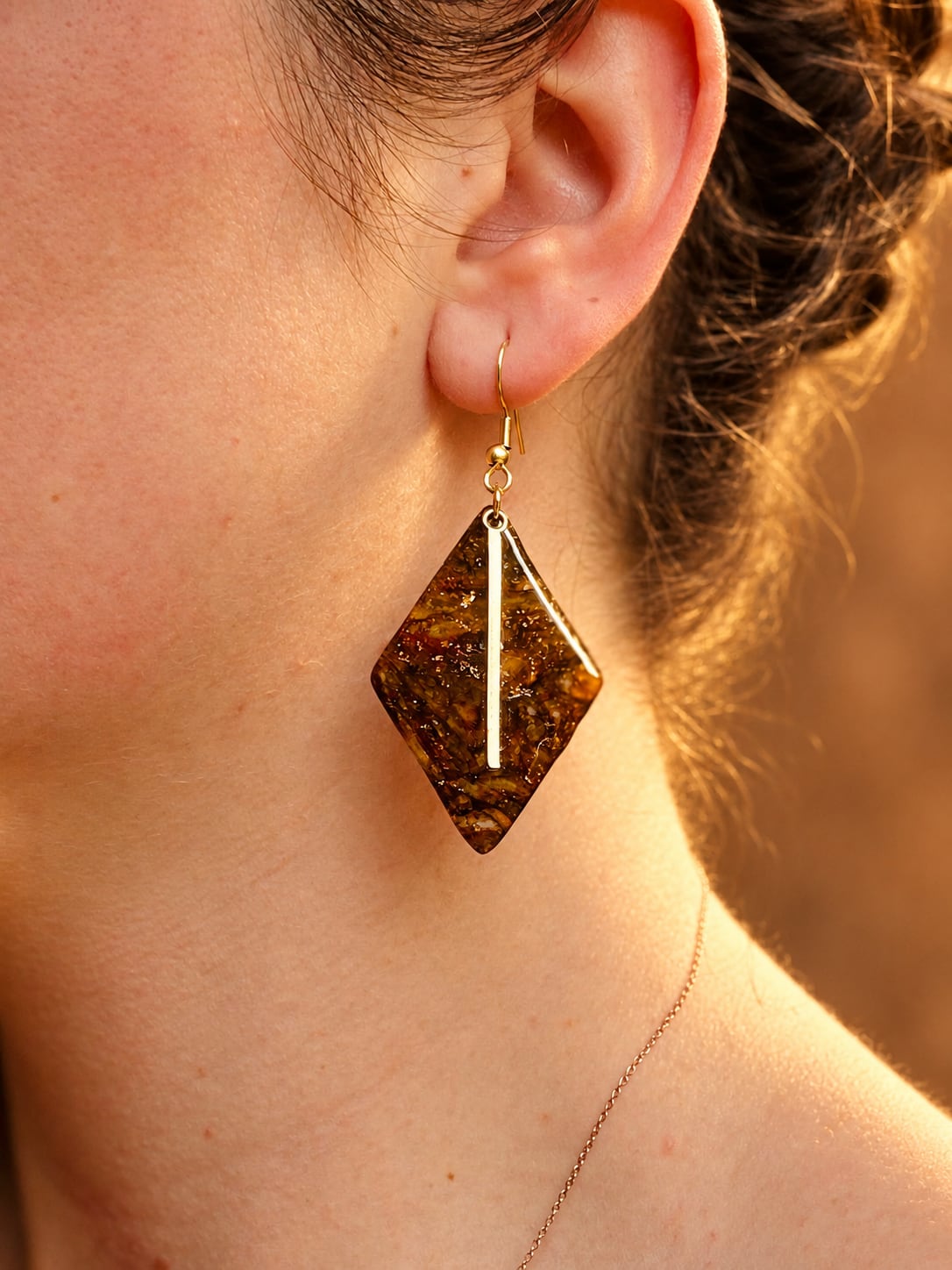 Boucles d'oreilles 'Sola' - vue 5 - bijou artisanal Tipoïa Bijoux