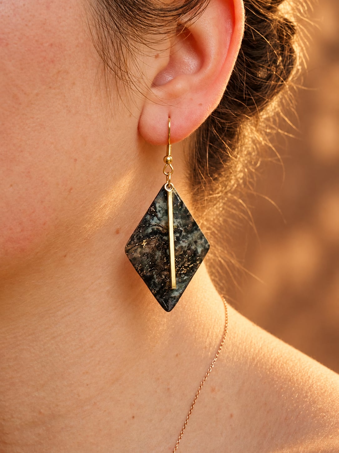 Boucles d'oreilles 'Sola' - vue 6 - bijou artisanal Tipoïa Bijoux